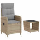 vidaXL Kerti lounge szett 2 db Beige és Világosszürke