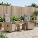 vidaXL Kerti lounge szett 3 db Beige és Világosszürke