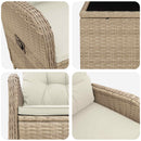 vidaXL Kerti lounge szett 2 db Beige és Krémszínű