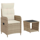 vidaXL Kerti lounge szett 2 db Beige és Krémszínű