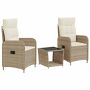 vidaXL Kerti lounge szett 3 db Beige és Krémszínű