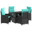 vidaXL Kültéri étkező szett 5 pcs polirattan