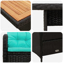 vidaXL Kültéri étkező szett 5 pcs polirattan