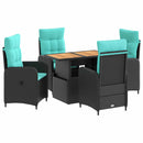 vidaXL Kültéri étkező szett 5 pcs polirattan