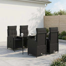 vidaXL Kanapé Asztal Készlet 5 pcs PE rattan és porbevonatos acél