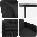 vidaXL Kanapé Asztal Készlet 7 pcs PE rattan és porbevonatos acél
