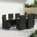 vidaXL Kanapé Asztal Készlet 7 pcs PE rattan és porbevonatos acél