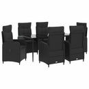vidaXL Kanapé Asztal Készlet 7 pcs PE rattan és porbevonatos acél