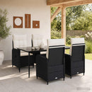 vidaXL Kanapé Asztal Készlet 5 pcs PE rattan és porbevonatos acél
