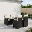 vidaXL Kanapé Asztal Készlet 5 pcs PE rattan és porbevonatos acél