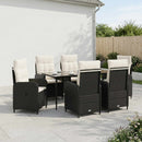 vidaXL Kanapé Asztal Készlet 7 pcs PE rattan és porbevonatos acél