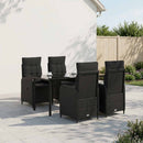 vidaXL Kanapé Asztal Készlet 5 pcs PE rattan és porbevonatos acél