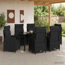 vidaXL Kanapé Asztal Készlet 7 pcs PE rattan és porbevonatos acél