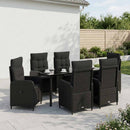 vidaXL Kanapé Asztal Készlet 7 pcs PE rattan és porbevonatos acél