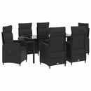 vidaXL Kanapé Asztal Készlet 7 pcs PE rattan és porbevonatos acél