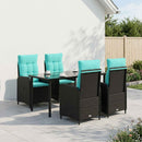 vidaXL Kanapé Asztal Készlet 5 pcs PE rattan és porbevonatos acél