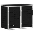 vidaXL Kerekes Hulladékgyűjtő Tárolás Fekete 138 x 77,5 x 112,5 cm