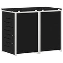 vidaXL Kerekes Hulladékgyűjtő Tárolás Fekete 138 x 77,5 x 112,5 cm