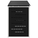 vidaXL Kerekes Hulladékgyűjtő Tárolás Fekete 276 x 77,5 x 112,5 cm