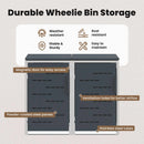 vidaXL Kerekes Hulladékgyűjtő Tárolás for 2 Bins 240L Antracitszürke