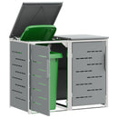 vidaXL Kerekes Hulladékgyűjtő Tárolás for 2 Bins 240L Szürke