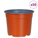 vidaXL Kerek Virágcserép 50 pcs Terrakotta Ø 10 x 8 cm Műanyag
