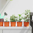 vidaXL Kerek Virágcserép 100 pcs Terrakotta Ø 10 x 8 cm Műanyag
