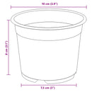 vidaXL Kerek Virágcserép 100 pcs Terrakotta Ø 10 x 8 cm Műanyag