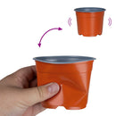 vidaXL Kerek Virágcserép 200 pcs Terrakotta Ø 10 x 8 cm Műanyag
