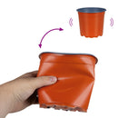 vidaXL Virág Cserép 200 pcs Terrakotta Ø 15 x 13 cm Műanyag