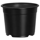 vidaXL Kerek Virágcserép 100 pcs Fekete Ø 10 x 8 cm Műanyag