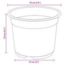 vidaXL Kerek Virágcserép 100 pcs Fekete Ø 10 x 8 cm Műanyag