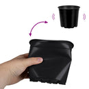 vidaXL Virág Cserép 50 pcs Fekete Ø 15 x 13 cm Műanyag