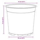 vidaXL Virág Cserép 50 pcs Fekete Ø 15 x 13 cm Műanyag