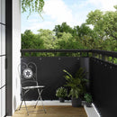 vidaXL Balkon képernyő fülekkel Fekete