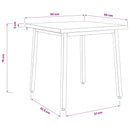 vidaXL 60 x 55 x 75 cm Tömör Akácfa Természetes és Kávé Négyszögletes