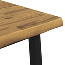 vidaXL 60 x 55 x 75 cm Tömör Akácfa Fehér és Fekete Négyszögletes