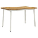 vidaXL 90 x 55 x 75 cm Tömör Akácfa Fehér Négyszögletes