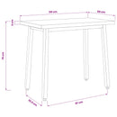 vidaXL 110 x 55 x 75 cm Tömör Akácfa Természetes és Kávé Négyszögletes