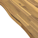 vidaXL 110 x 55 x 75 cm Tömör Akácfa Fehér és Fekete Négyszögletes