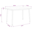 vidaXL 120 x 70 x 75 cm Tömör Akácfa Természetes és Fekete