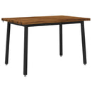 vidaXL 120 x 80 x 75 cm Tömör Akácfa Természetes és Fekete