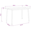 vidaXL 120 x 80 x 75 cm Tömör Akácfa Természetes és Fekete