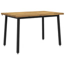 vidaXL 120 x 80 x 75 cm Tömör Akácfa Fehér és Fekete Négyszögletes