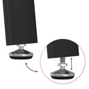 vidaXL 120 x 80 x 75 cm Tömör Akácfa Fehér és Fekete Négyszögletes