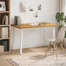 vidaXL 120 x 80 x 75 cm Tömör Akácfa Fehér Négyszögletes