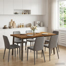 vidaXL 140 x 80 x 75 cm Tömör Akácfa Természetes és Kávé Négyszögletes
