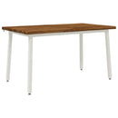 vidaXL 140 x 80 x 75 cm Tömör Akácfa Természetes és Fehér