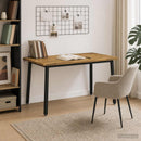 vidaXL 140 x 70 x 75 cm Tömör Akácfa Fehér és Fekete Négyszögletes