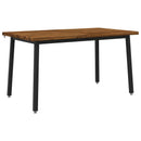 vidaXL 120 x 90 x 75 cm Tömör Akácfa Természetes és Fekete